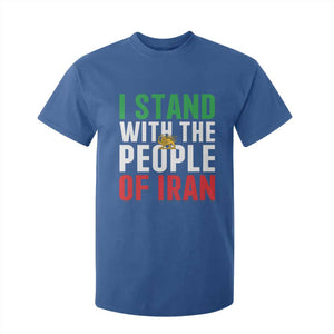 I Stand With The People of Iran T Shirt For Kid Iranian Revolution Freedom Supporter TS02 Royal Blue Print Your Wear