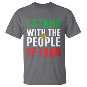 I Stand With The People of Iran T Shirt Iranian Revolution Freedom Supporter TS02 Charcoal Print Your Wear