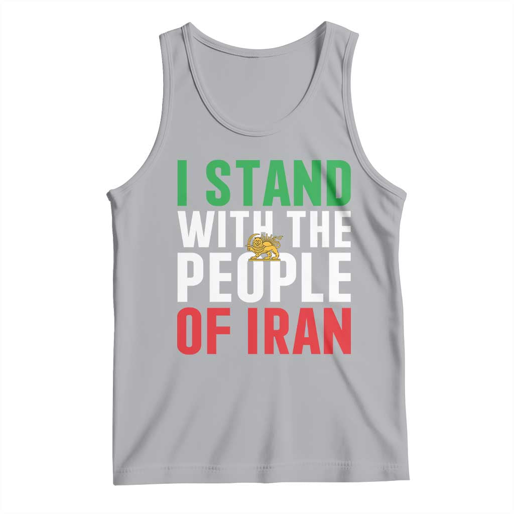 I Stand With The People of Iran Tank Top Iranian Revolution Freedom Supporter TS02 Athletic Heather Print Your Wear