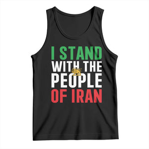 I Stand With The People of Iran Tank Top Iranian Revolution Freedom Supporter TS02 Black Print Your Wear