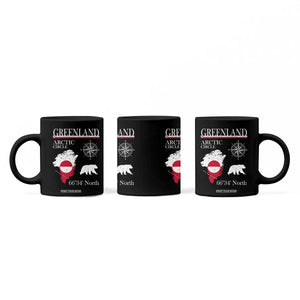 Greenland Arctic Circle Coffee Mug Map Compass and Polar Bear Adventure TS02 Print Your Wear