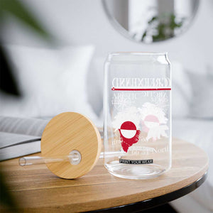 Greenland Arctic Circle Glass Can Map Compass and Polar Bear Adventure TS02 Print Your Wear
