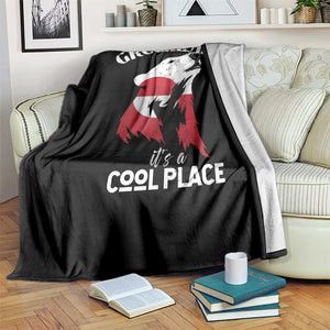 Polar Bear Greenland Flag Graphic Throw Blanket It's a Cool Place Arctic Circle TS02 Print Your Wear