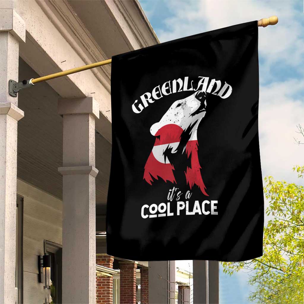 Polar Bear Greenland Flag Graphic Garden Flag It's a Cool Place Arctic Circle TS02 Print Your Wear