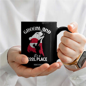 Polar Bear Greenland Flag Graphic Coffee Mug It's a Cool Place Arctic Circle TS02 Print Your Wear