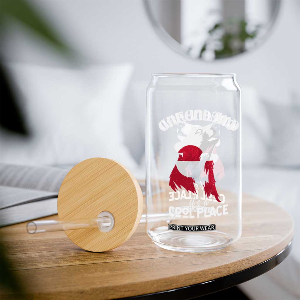 Polar Bear Greenland Flag Graphic Glass Can It's a Cool Place Arctic Circle TS02 Print Your Wear