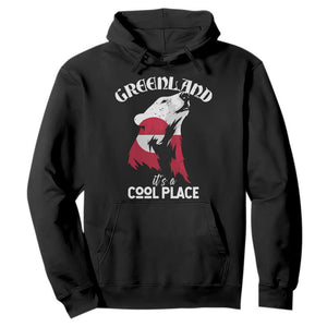 Polar Bear Greenland Flag Graphic Hoodie It's a Cool Place Arctic Circle TS02 Black Print Your Wear