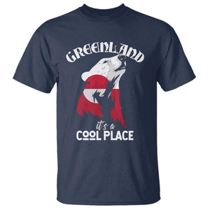 Polar Bear Greenland Flag Graphic T Shirt It's a Cool Place Arctic Circle TS02 Navy Print Your Wear