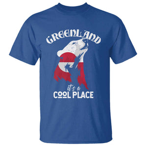 Polar Bear Greenland Flag Graphic T Shirt It's a Cool Place Arctic Circle TS02 Royal Blue Print Your Wear