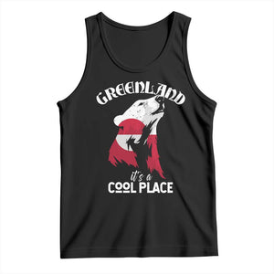Polar Bear Greenland Flag Graphic Tank Top It's a Cool Place Arctic Circle TS02 Black Print Your Wear