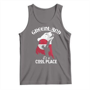Polar Bear Greenland Flag Graphic Tank Top It's a Cool Place Arctic Circle TS02 Deep Heather Print Your Wear