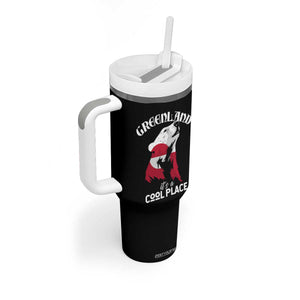 Polar Bear Greenland Flag Graphic Tumbler With Handle It's a Cool Place Arctic Circle TS02 Print Your Wear