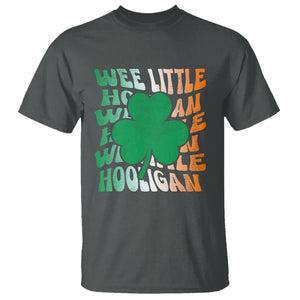 Funny St. Patricks Day T Shirt Wee Little Hooligan Funny Leprechaun Kids Boys Girls TS02 Dark Heather Printyourwear