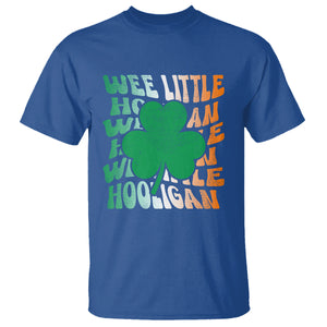 Funny St. Patricks Day T Shirt Wee Little Hooligan Funny Leprechaun Kids Boys Girls TS02 Royal Blue Printyourwear