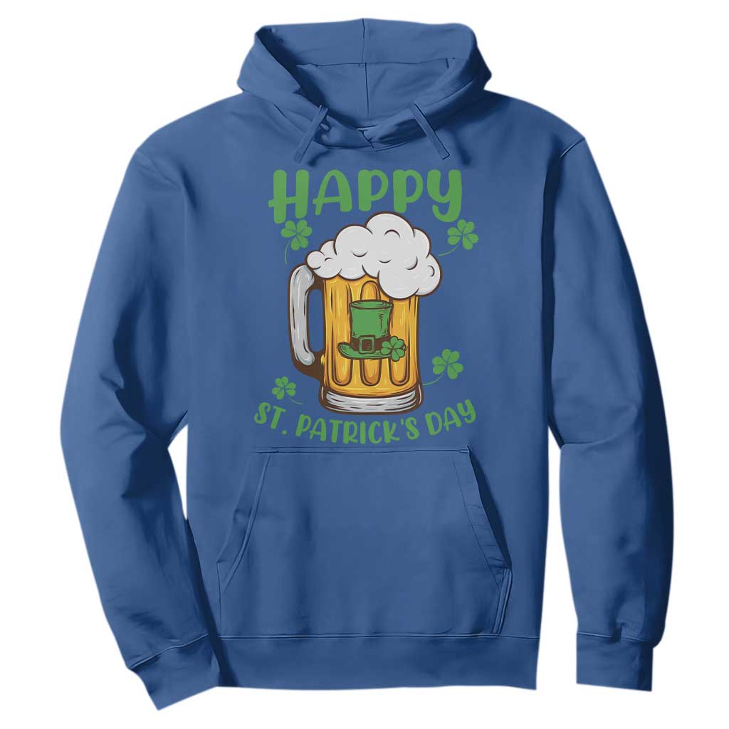 Funny St. Patricks Day Drinking Hoodie Happy Paddy's Patty's Day Beer Lover TS02 Royal Blue Printyourwear