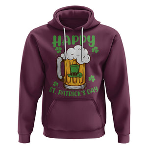 Funny St. Patricks Day Drinking Hoodie Happy Paddy's Patty's Day Beer Lover TS02 Maroon Printyourwear