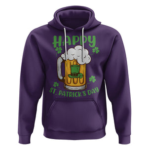 Funny St. Patricks Day Drinking Hoodie Happy Paddy's Patty's Day Beer Lover TS02 Purple Printyourwear