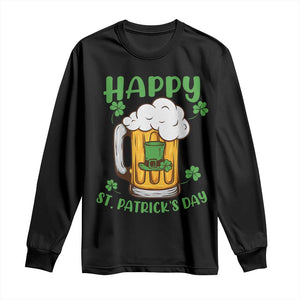 Funny St Patricks Day Drinking Long Sleeve Shirt Happy Paddy's Patty's Day Beer Lover TS02 Black Print Your Wear