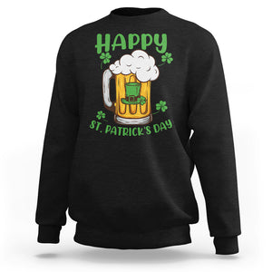 Funny St. Patricks Day Drinking Sweatshirt Happy Paddy's Patty's Day Beer Lover TS02 Black Printyourwear