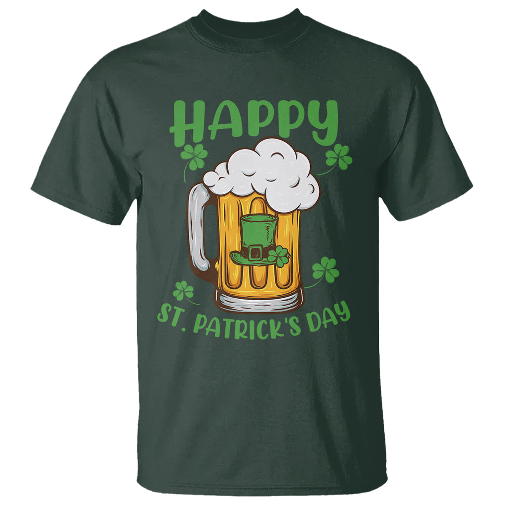Funny St. Patricks Day Drinking T Shirt Happy Paddy's Patty's Day Beer Lover TS02 Dark Forest Green Printyourwear