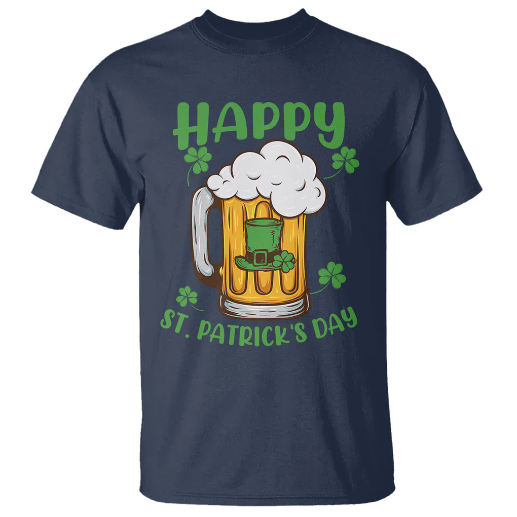 Funny St. Patricks Day Drinking T Shirt Happy Paddy's Patty's Day Beer Lover TS02 Navy Printyourwear