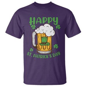 Funny St. Patricks Day Drinking T Shirt Happy Paddy's Patty's Day Beer Lover TS02 Purple Printyourwear