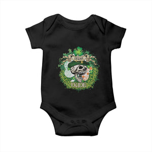 Irish Skull Baby Onesie Irish Dude Sugar Skull St Patricks Day Leprechaun TS02 Black Print Your Wear