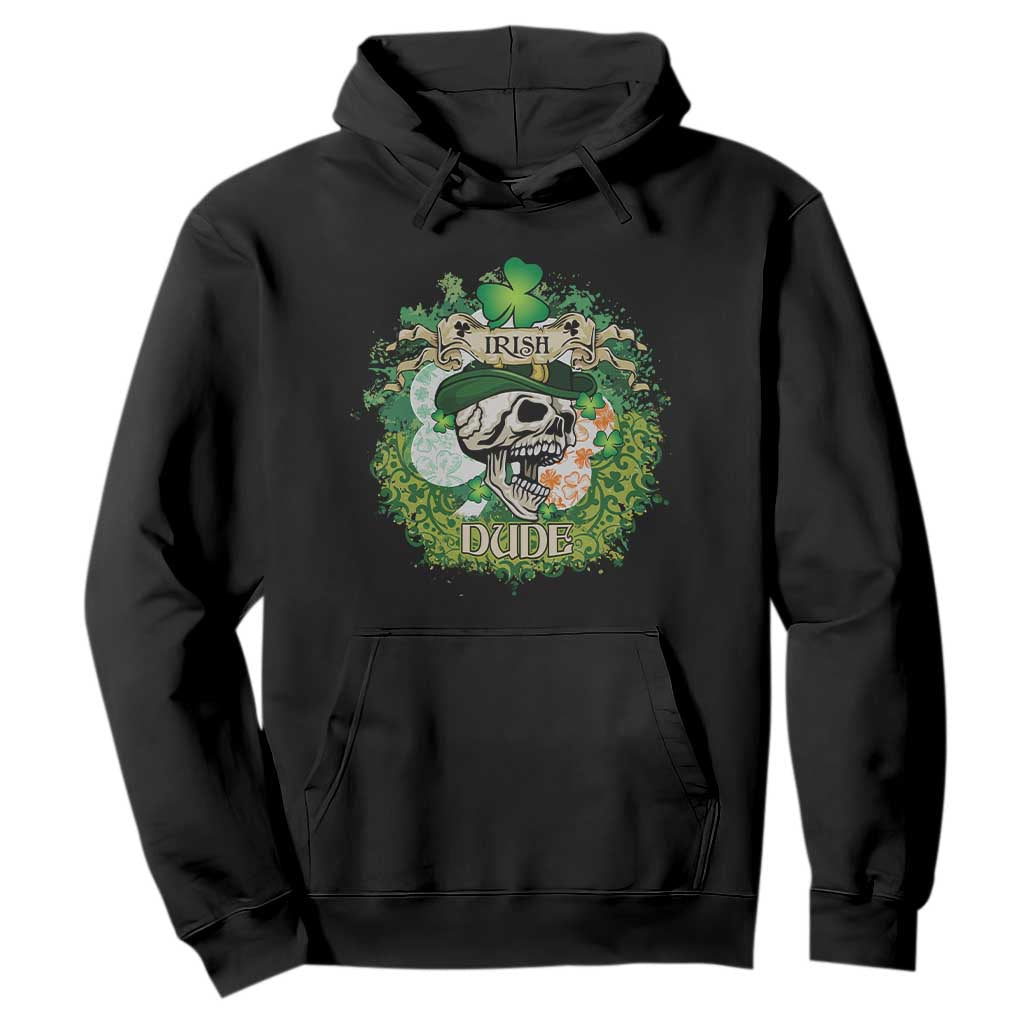 Irish Skull Hoodie Irish Dude Sugar Skull St Patricks Day Leprechaun TS02 Black Printyourwear