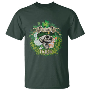 Irish Skull T Shirt Irish Dude Sugar Skull St Patricks Day Leprechaun TS02 Dark Forest Green Printyourwear