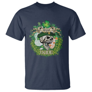 Irish Skull T Shirt Irish Dude Sugar Skull St Patricks Day Leprechaun TS02 Navy Printyourwear