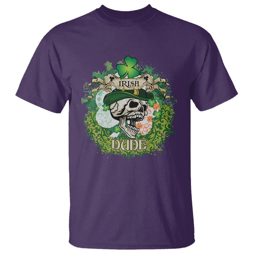 Irish Skull T Shirt Irish Dude Sugar Skull St Patricks Day Leprechaun TS02 Purple Printyourwear