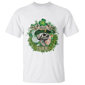 Irish Skull T Shirt Irish Dude Sugar Skull St Patricks Day Leprechaun TS02 White Printyourwear