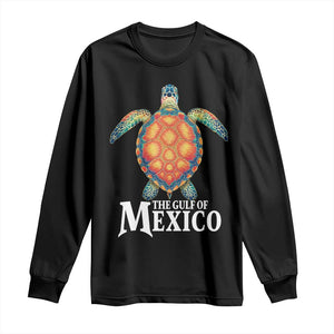 The Gulf Of Mexico Long Sleeve Shirt Sea Turtle Graphic Forever Never Forget TS02 Black Print Your Wear