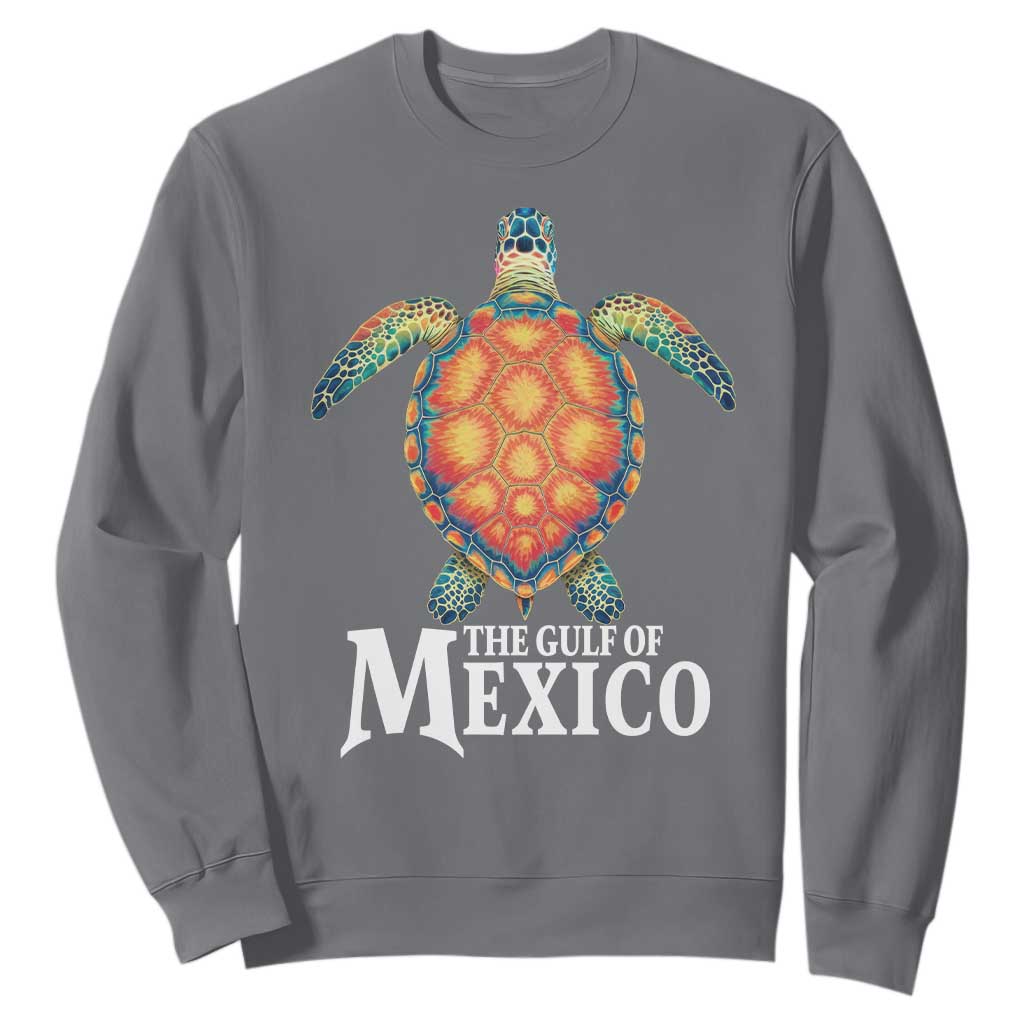 The Gulf Of Mexico Sweatshirt Sea Turtle Graphic Forever Never Forget TS02 Charcoal Print Your Wear