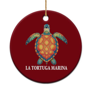 La Tortuga Marina Ceramic Ornament Sea Turtle Gulf Of Mexico Forever TS02 1pc Red Print Your Wear