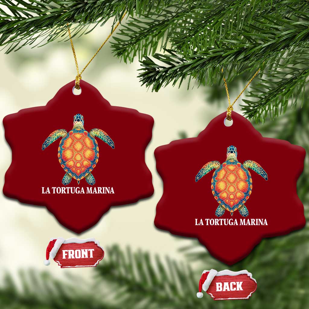 La Tortuga Marina Ceramic Ornament Sea Turtle Gulf Of Mexico Forever TS02 Print Your Wear