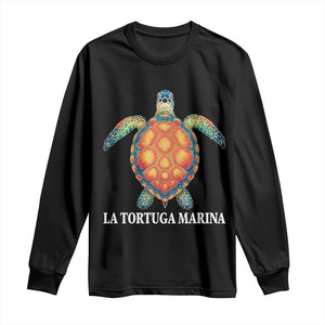 La Tortuga Marina Long Sleeve Shirt Sea Turtle Gulf Of Mexico Forever TS02 Black Print Your Wear