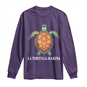 La Tortuga Marina Long Sleeve Shirt Sea Turtle Gulf Of Mexico Forever TS02 Purple Print Your Wear