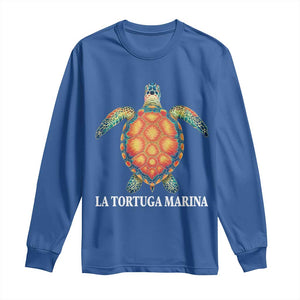 La Tortuga Marina Long Sleeve Shirt Sea Turtle Gulf Of Mexico Forever TS02 Royal Blue Print Your Wear