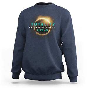 Total Solar Eclipse 2045 Sweatshirt American Totality August 12 TS02 Navy Printyourwear