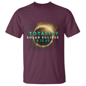 Total Solar Eclipse 2045 T Shirt American Totality August 12 TS02 Maroon Printyourwear