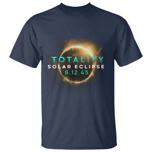 Total Solar Eclipse 2045 T Shirt American Totality August 12 TS02 Navy Printyourwear