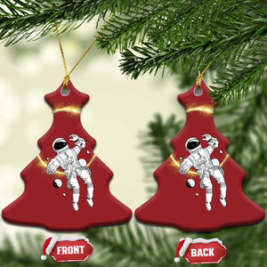 Astronaut Outer Space Christmas Ornament Cosmic Spaceflight Galaxy TS02 Christmas Tree Red Print Your Wear