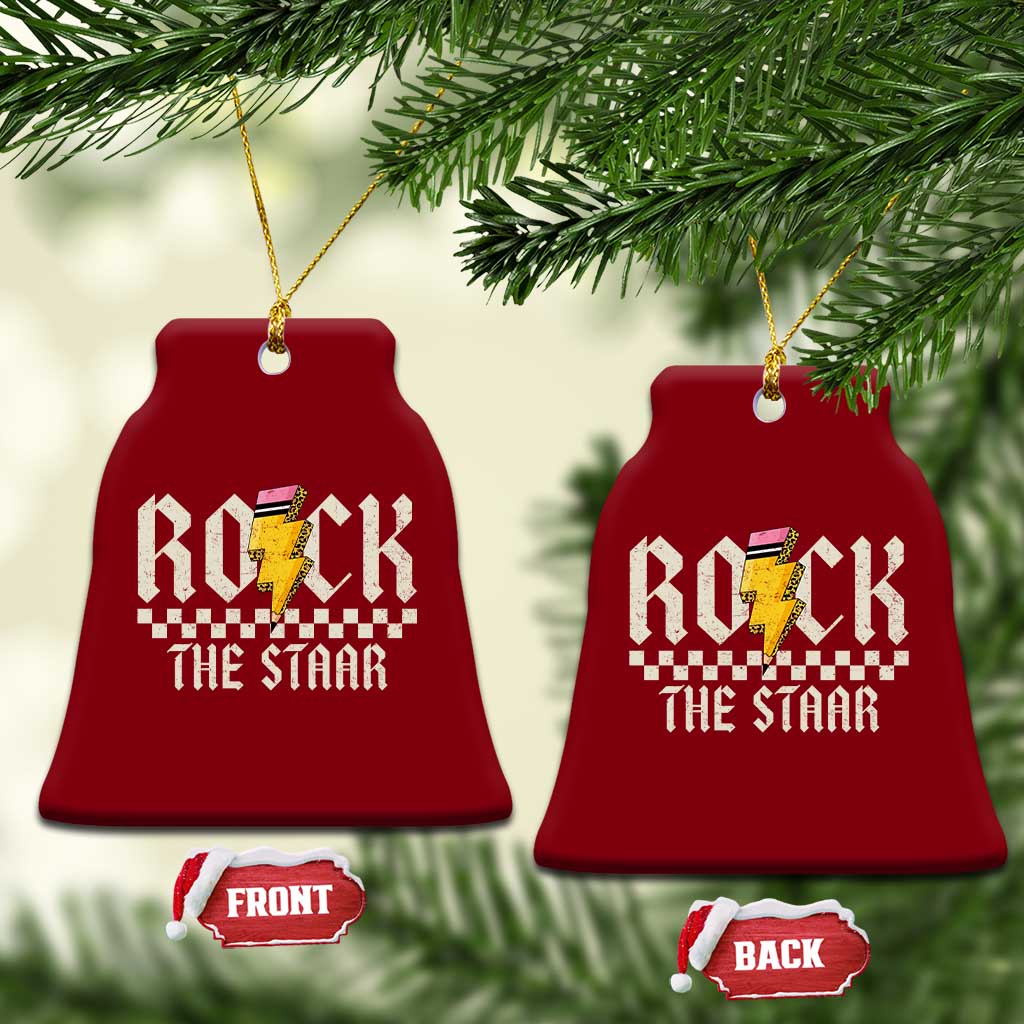 Rock The STAAR Day Ceramic Ornament Texas Teacher Student Motivational Testing TS02 Print Your Wear
