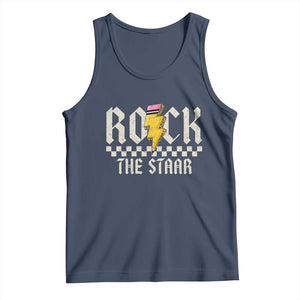 Rock The STAAR Day Tank Top Texas Teacher Student Motivational Testing TS02 Navy Print Your Wear
