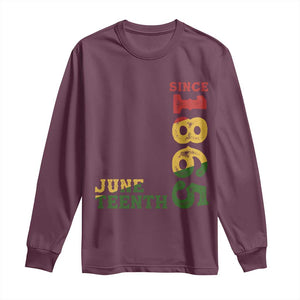 Juneteenth Since 1865 Long Sleeve Shirt Freedom Black History Independence Day TS02 Maroon Print Your Wear