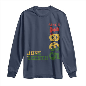 Juneteenth Since 1865 Long Sleeve Shirt Freedom Black History Independence Day TS02 Navy Print Your Wear