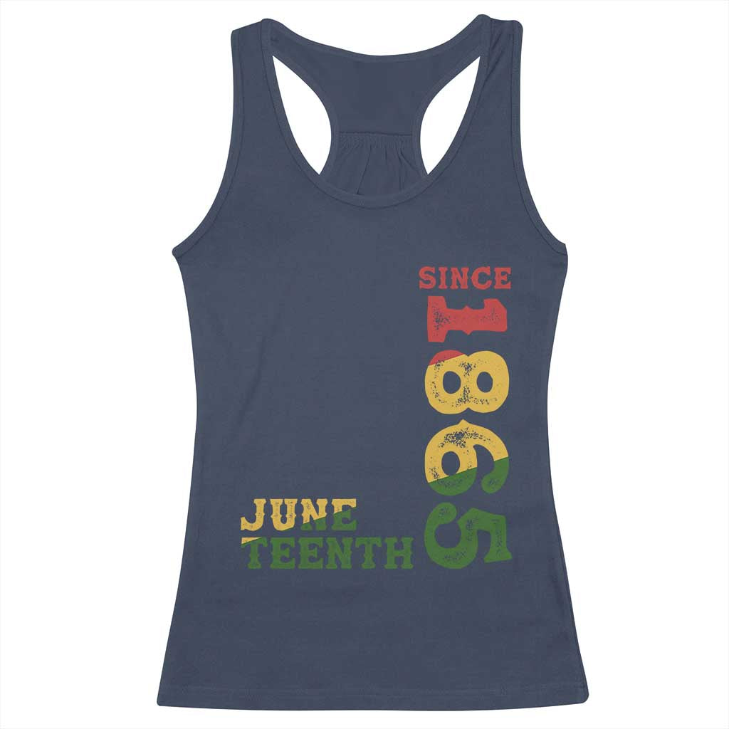Juneteenth Since 1865 Racerback Tank Top Freedom Black History Independence Day TS02 Navy Print Your Wear