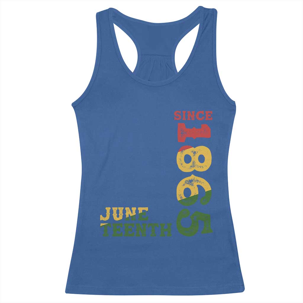 Juneteenth Since 1865 Racerback Tank Top Freedom Black History Independence Day TS02 Royal Blue Print Your Wear