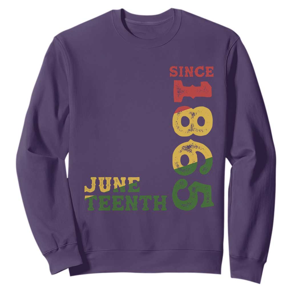 Juneteenth Sweatshirt Since 1865 Freedom Black History Independence Day TS02 Purple Print Your Wear